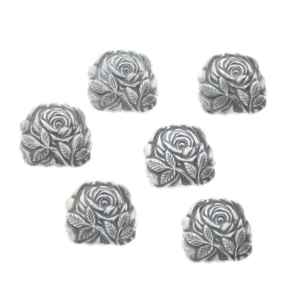 Rose Vintage  Metal Stamping, pk/6