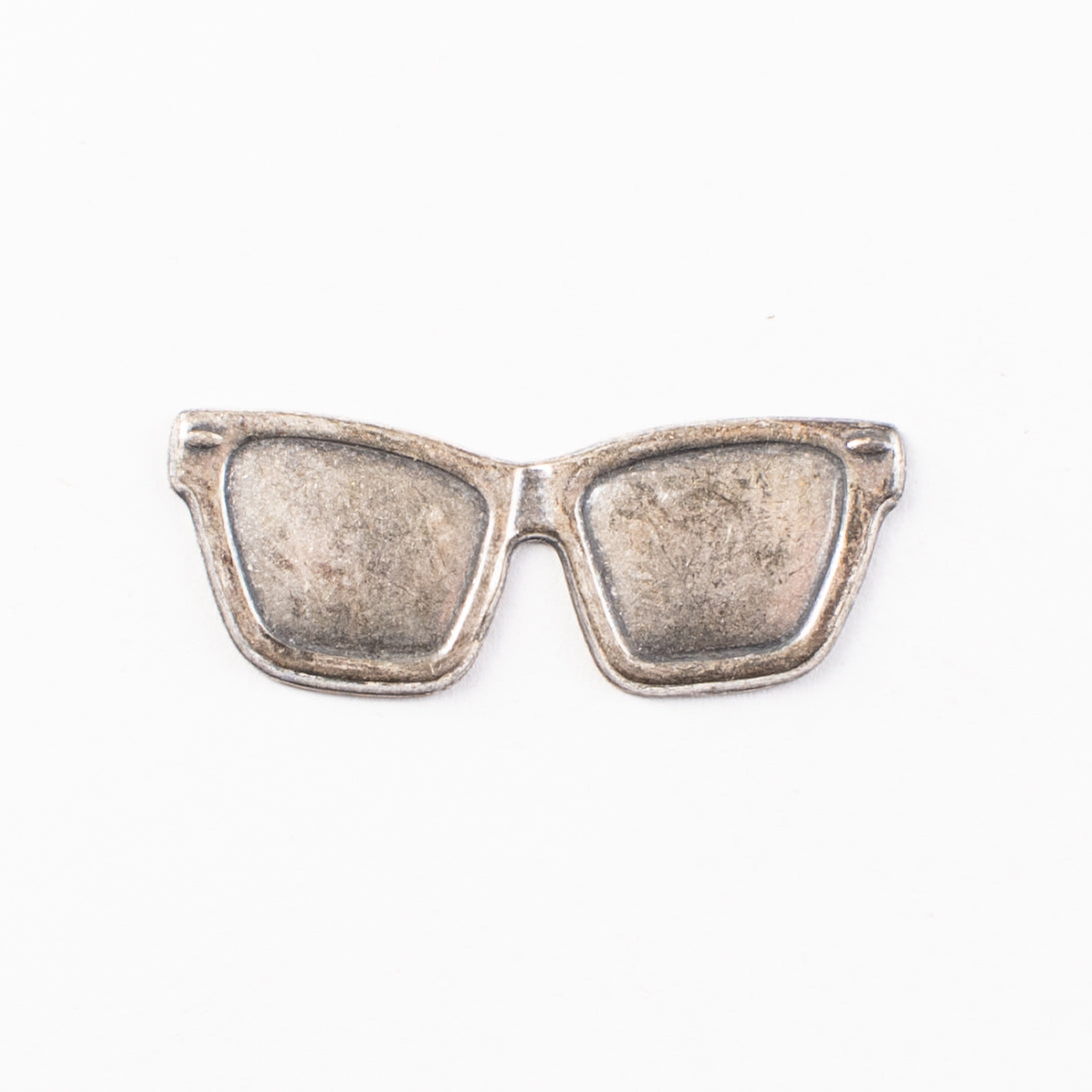 32mm x 12mm SUNGLASSES Charm Stamping, Antique Gold, Classic Silver made in USA, pack of 6