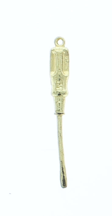 30mm Screwdriver Charm, Classic Silver, Gold Tone, pk/6