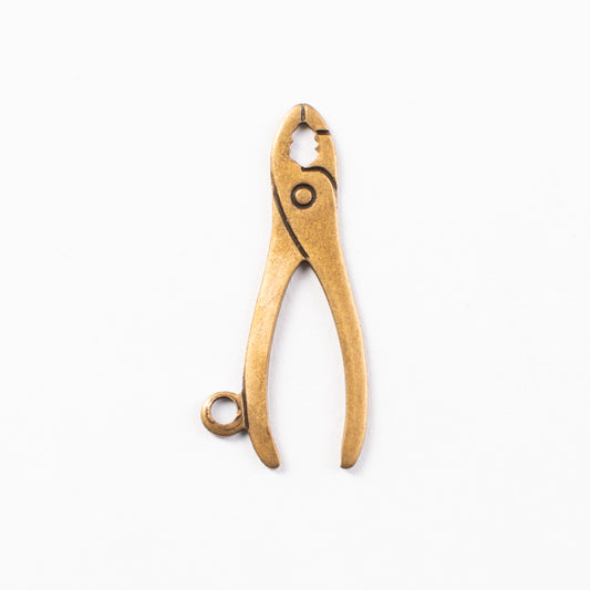 30mm Pliers Charm, Antique Gold, Classic Silver, pk/6