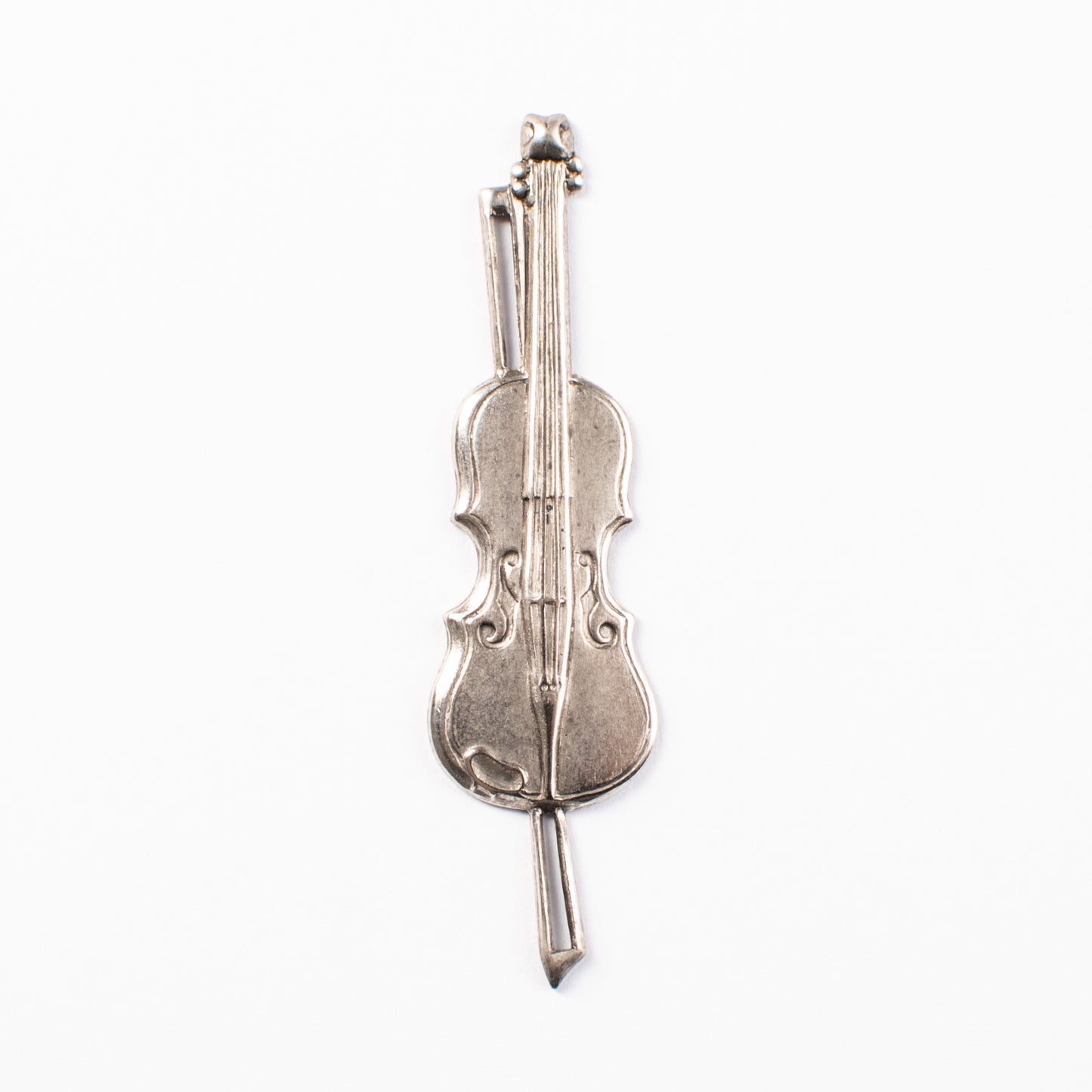56mm Fiddle Violin Charm, Antique Gold, Antique Silver, pack of 3