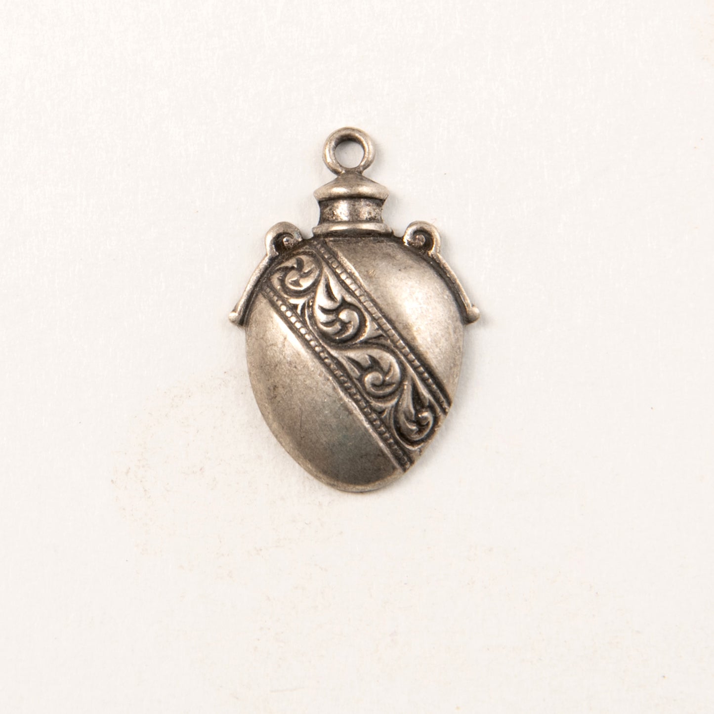 17x13mm Ornamented Jar Charm, Antique Gold, Antique Silver, pk/6