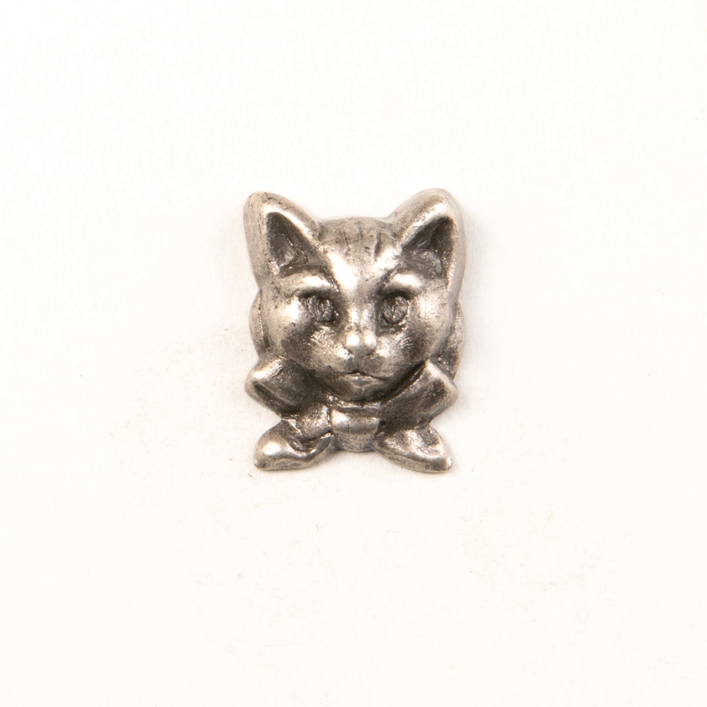 15x12mm Victorian Cat-Kitten Head, Antique Gold, Antique Silver, pk/6