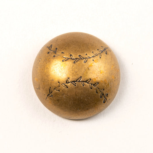 22mm Antique Gold Finish Baseball, pack of 6