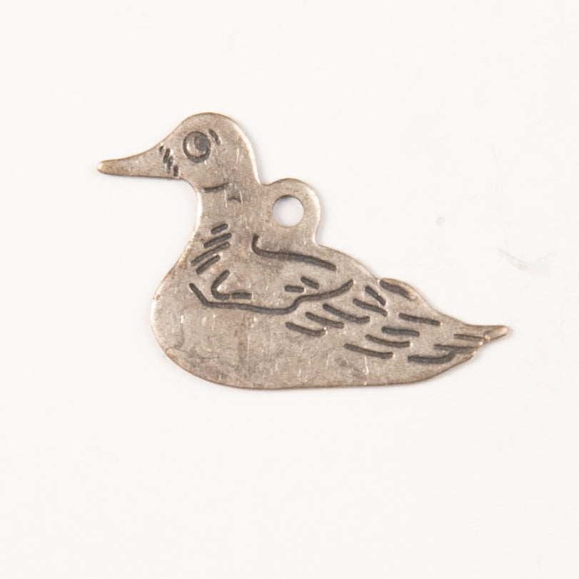 18mm Antique Silver, Antique Gold Duck Charm, pack of 6