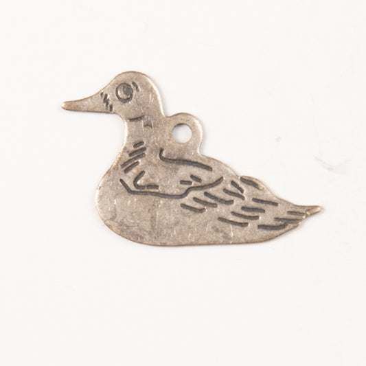 18mm Antique Silver, Antique Gold Duck Charm, pack of 6