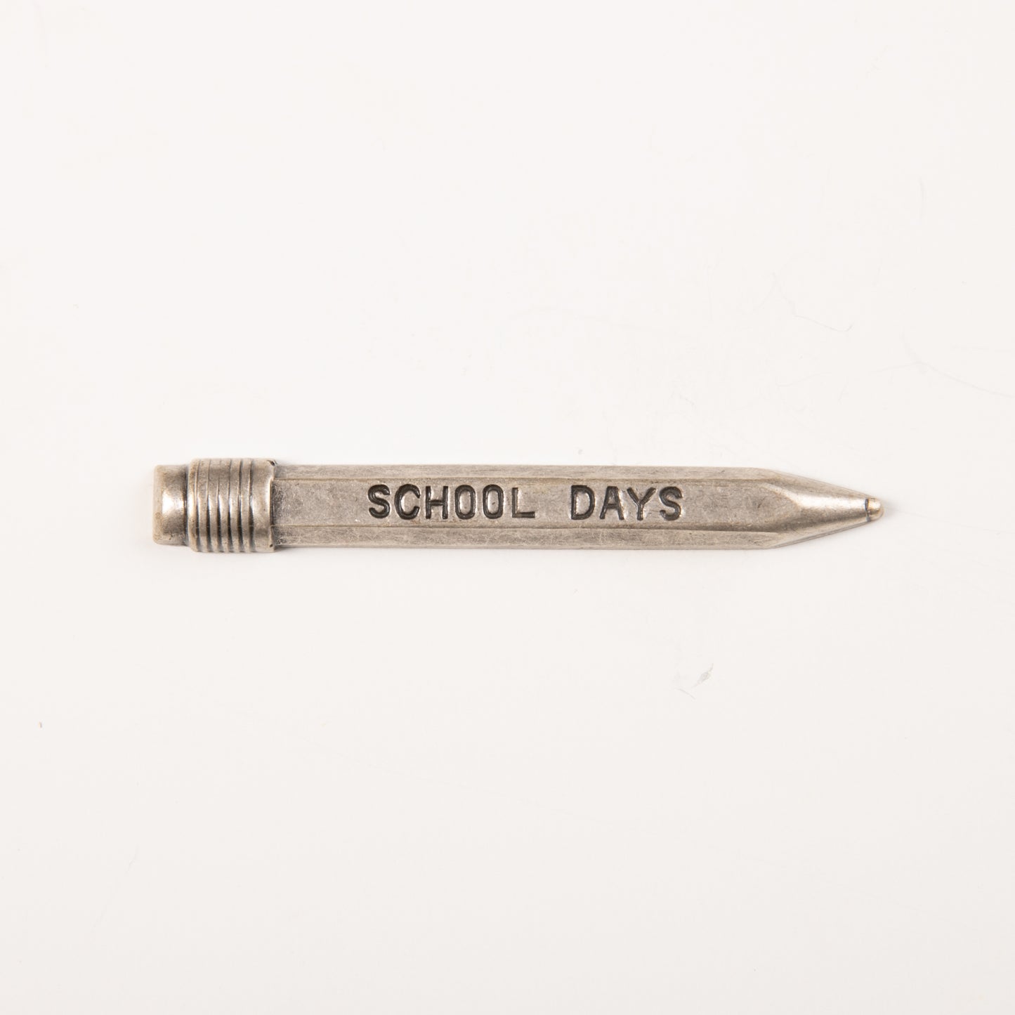 60mm (2.3in) Pencil-School Days, metal stamping, Antique Silver, Antique Gold, Classic Silver, pack of 6