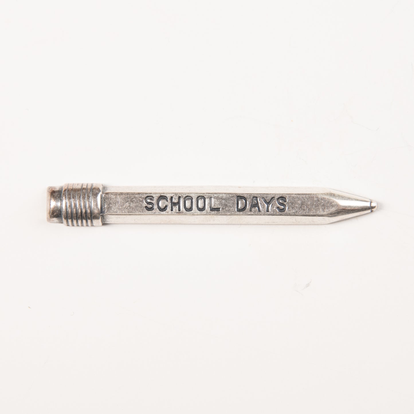 60mm (2.3in) Pencil-School Days, metal stamping, Antique Silver, Antique Gold, Classic Silver, pack of 6