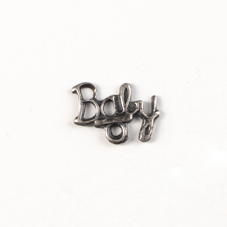 'BABY' Charms, Classic Silver, pack of 6