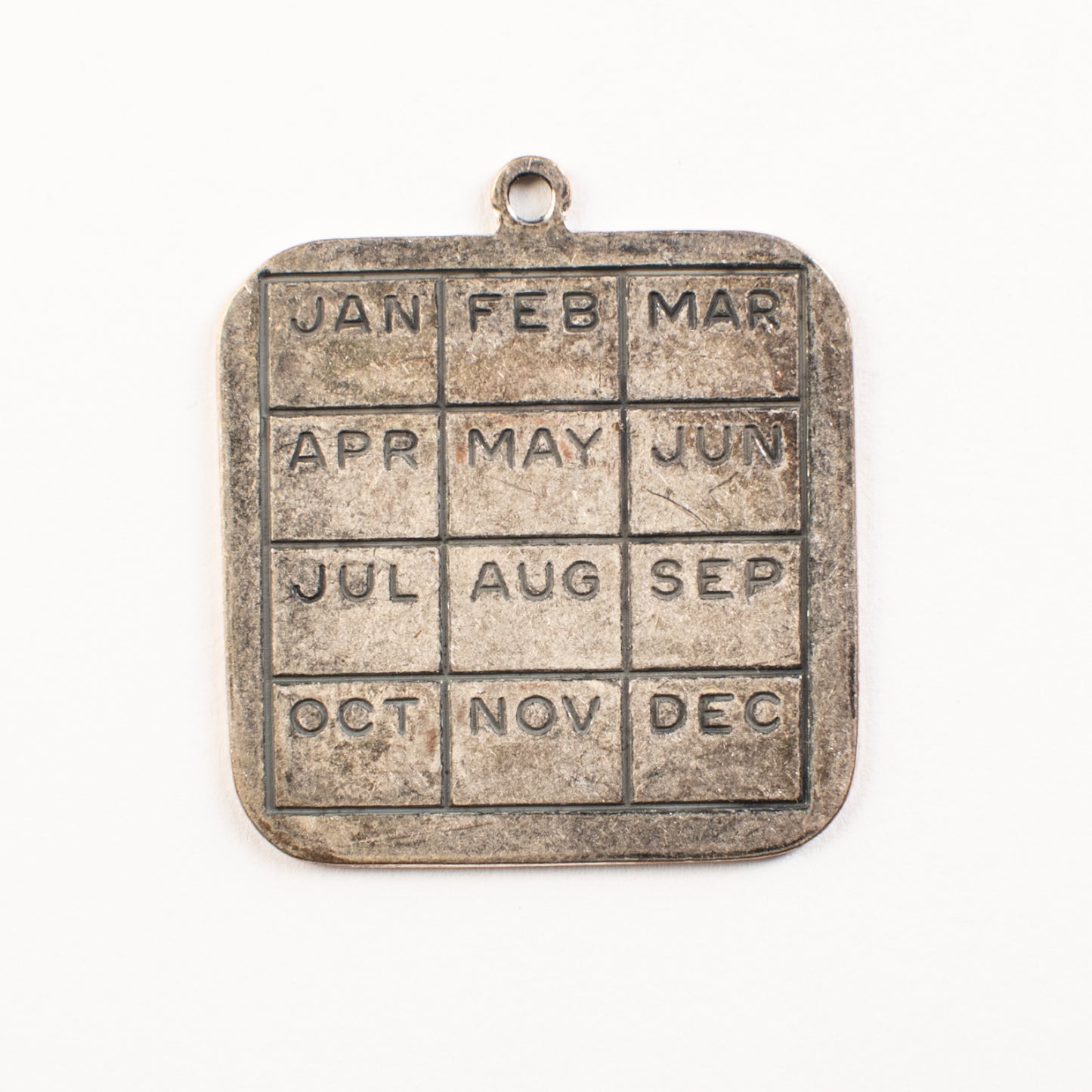 30mm Calendar Charm, Antique Gold, Classic Silver, pack of 6
