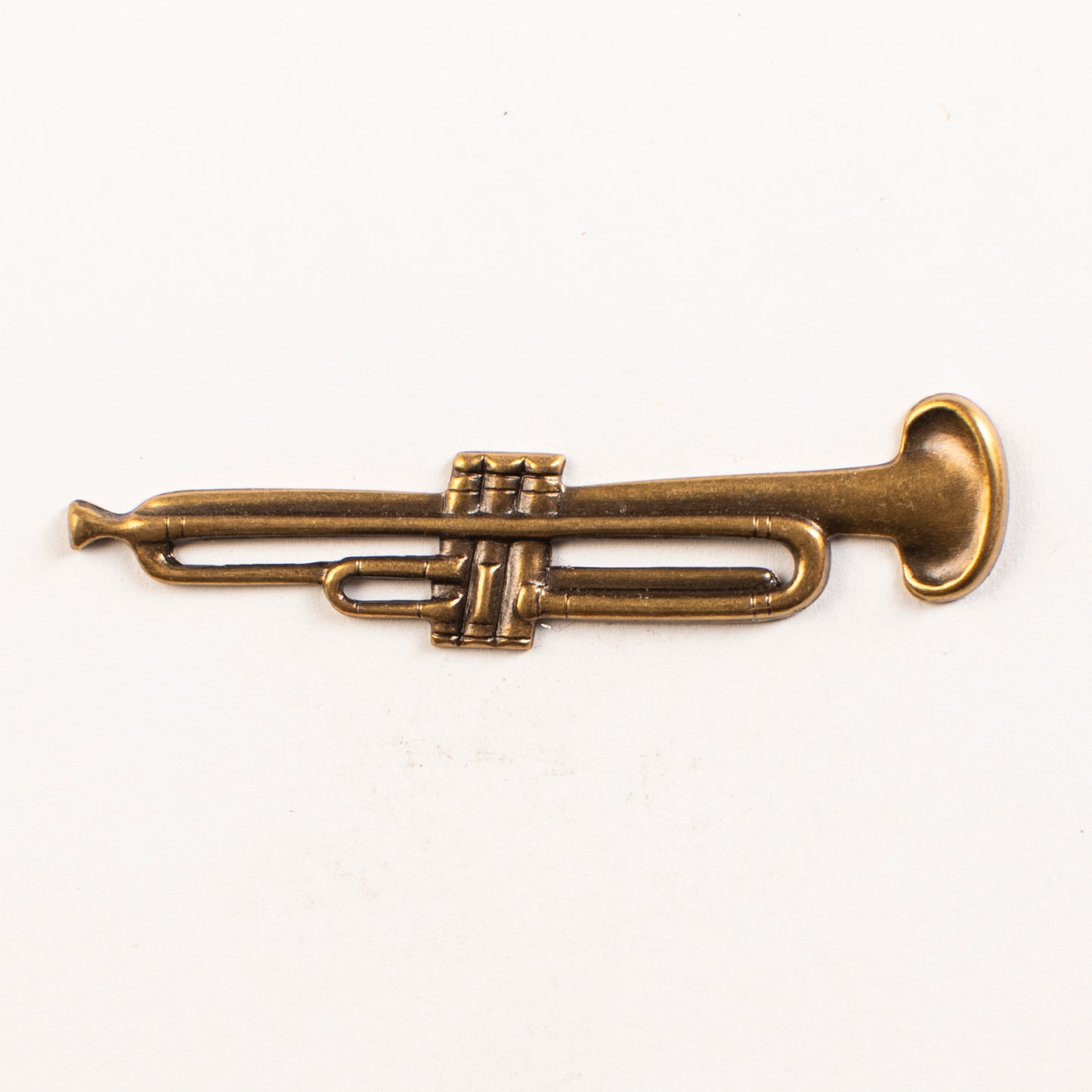 60x12mm Trumpet Charm, Antique Gold, Classic Silver, pk/6