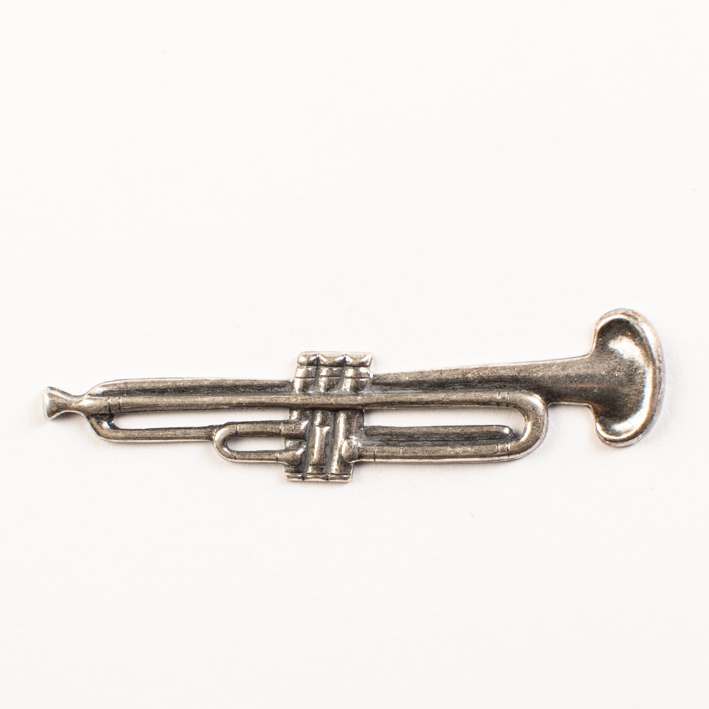 60x12mm Trumpet Charm, Antique Gold, Classic Silver, pk/6