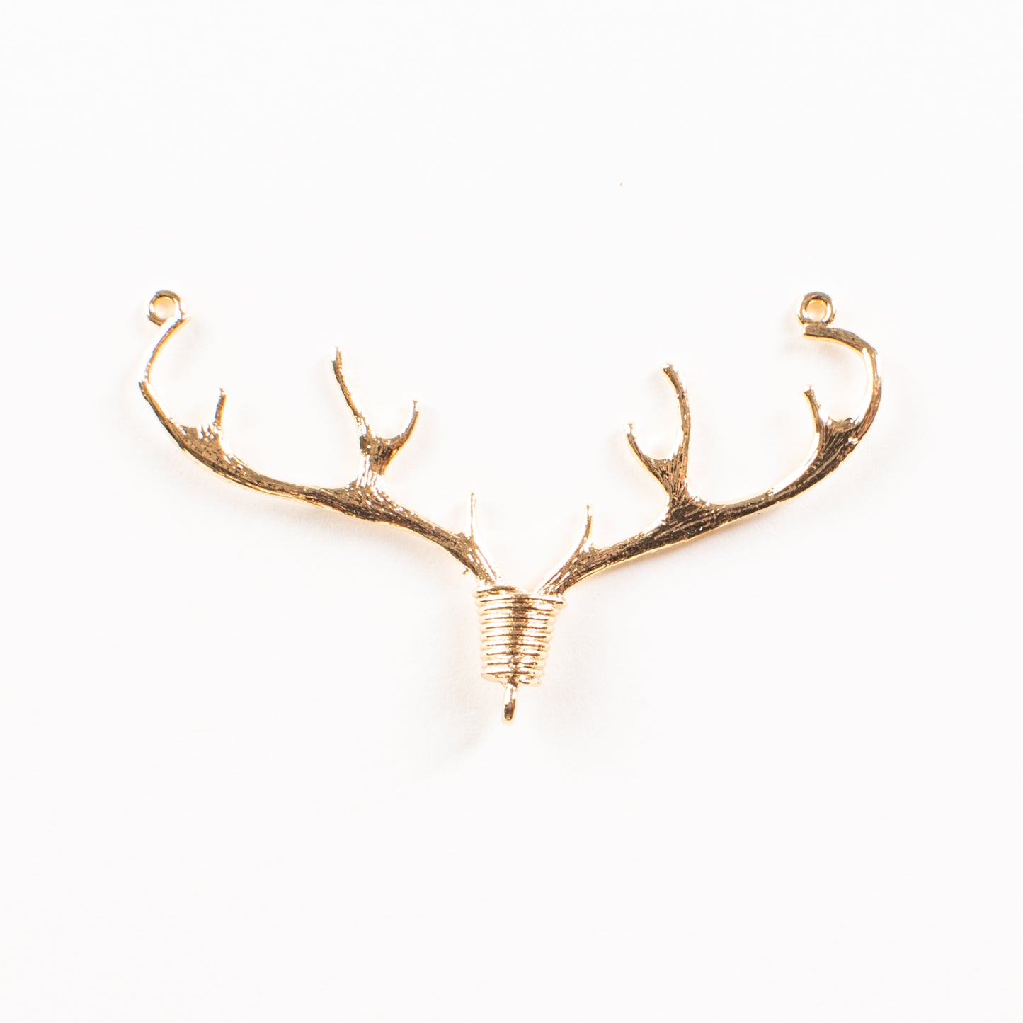 38mm Deer Antler Chandelier Charm, 18K Gold, pair of 2