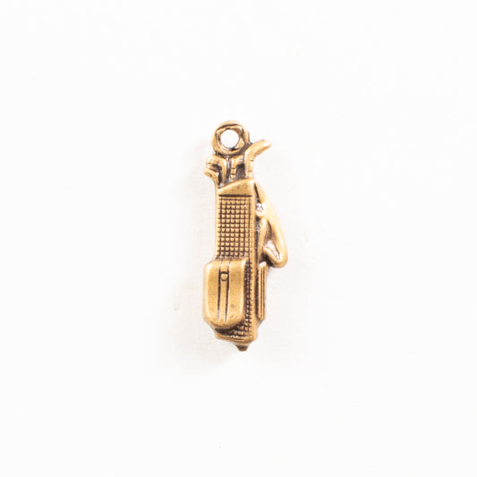 18x6mm Golf Bag Charm, Antique Gold, Classic Silver, pk/6