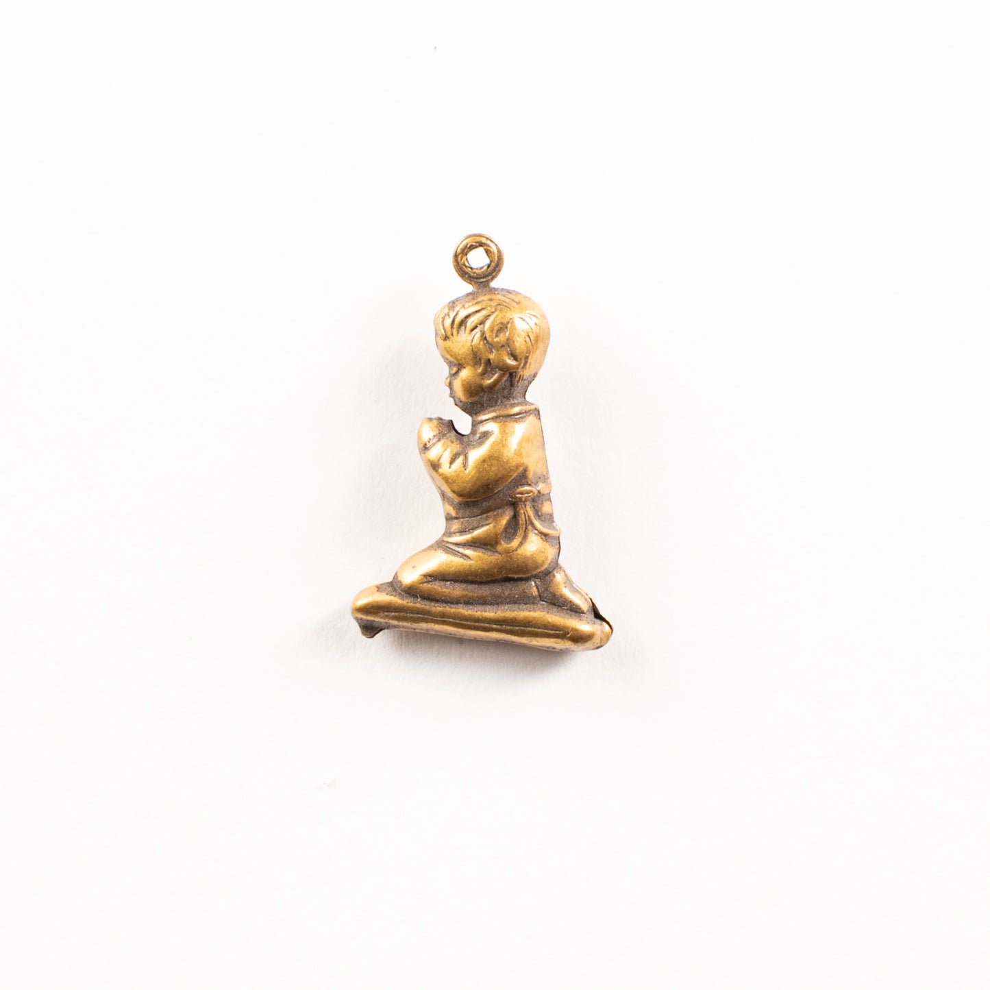 25mm Praying Child Charm, Antique Gold, ea