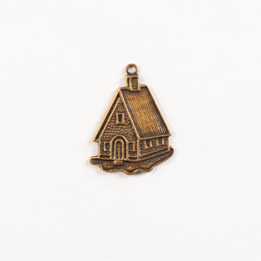 17x21mm Antique Gold, Classic Silver Cottage Charm, pk/6