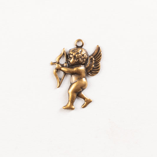 21x15mm Cherub Charm, Antique Gold, Classic Silver, pk/6