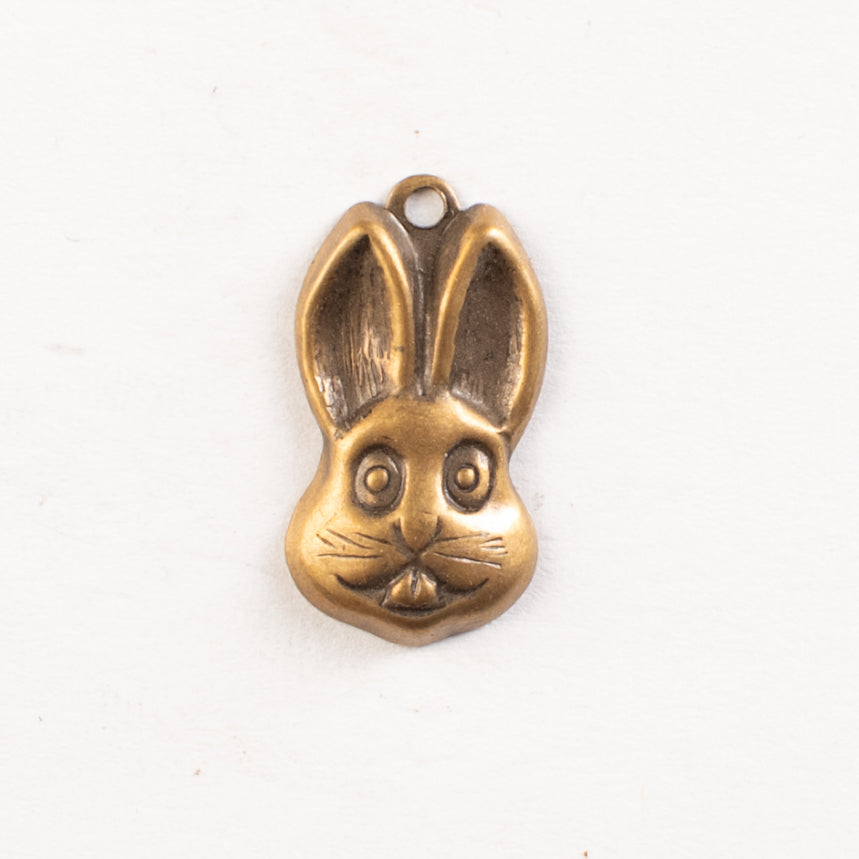 16mm Easter Bunny Rabbit Charm, Antique Gold, Classic Silver, pack of 6