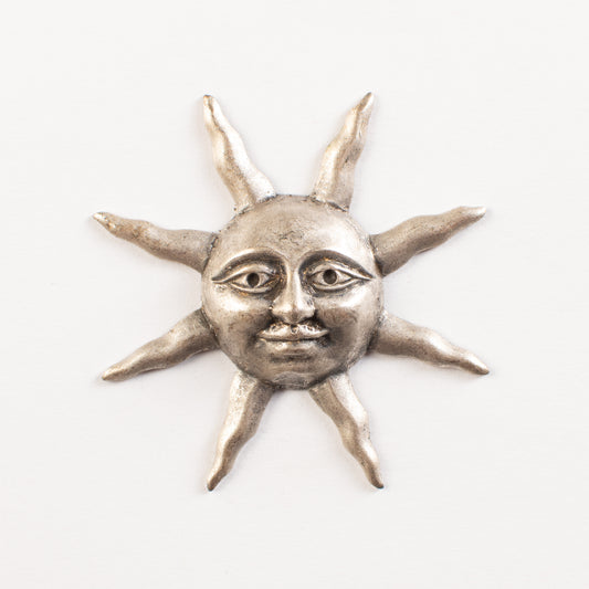 Sunshine Face Stamping, Antique Silver, pk/6