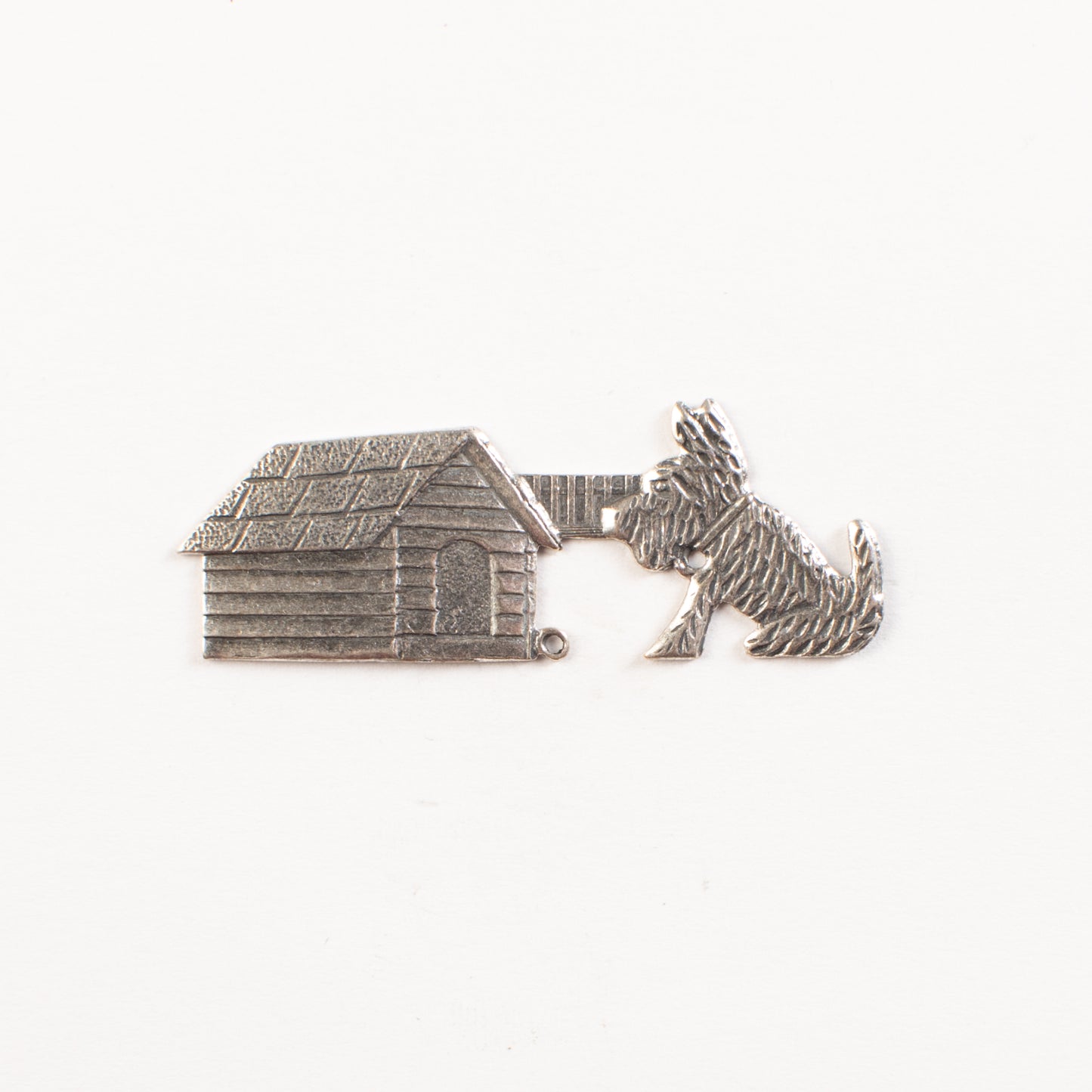 46x16mm Dog House Metal Stamping, Classic Silver, pk/6