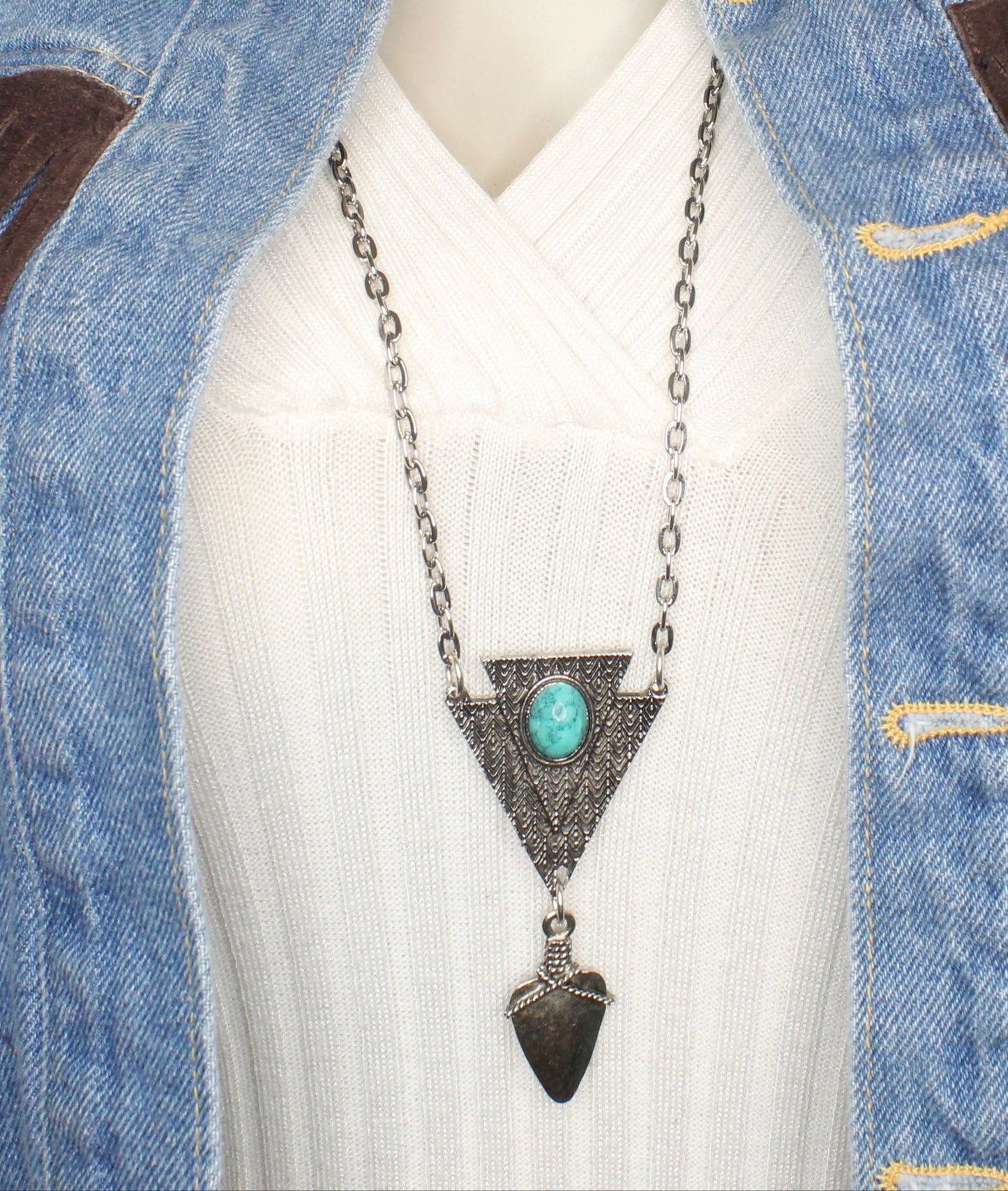 84mm x 39mm Spirit of the Arrow Necklace, made in USA, each