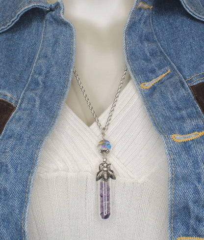 45mm Honey Amethyst Pendant Necklace, made in USA, each