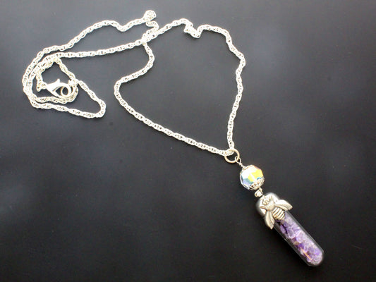 45mm Honey Amethyst Pendant Necklace, made in USA, each