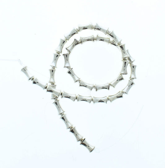 9mm x 4mm Silver Spacer Tube Beads, Pack of 33