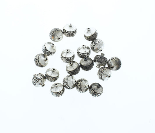 15mm x 13mm Vintage Scroll Dome Beads, pack of 18