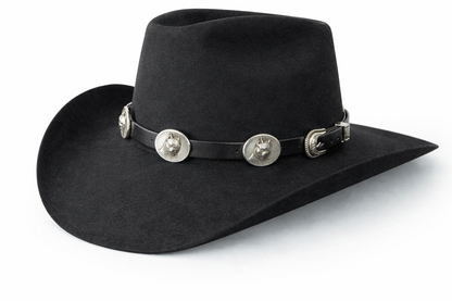 Black Steel Pitbull Adjustable Hatband, made in USA, each