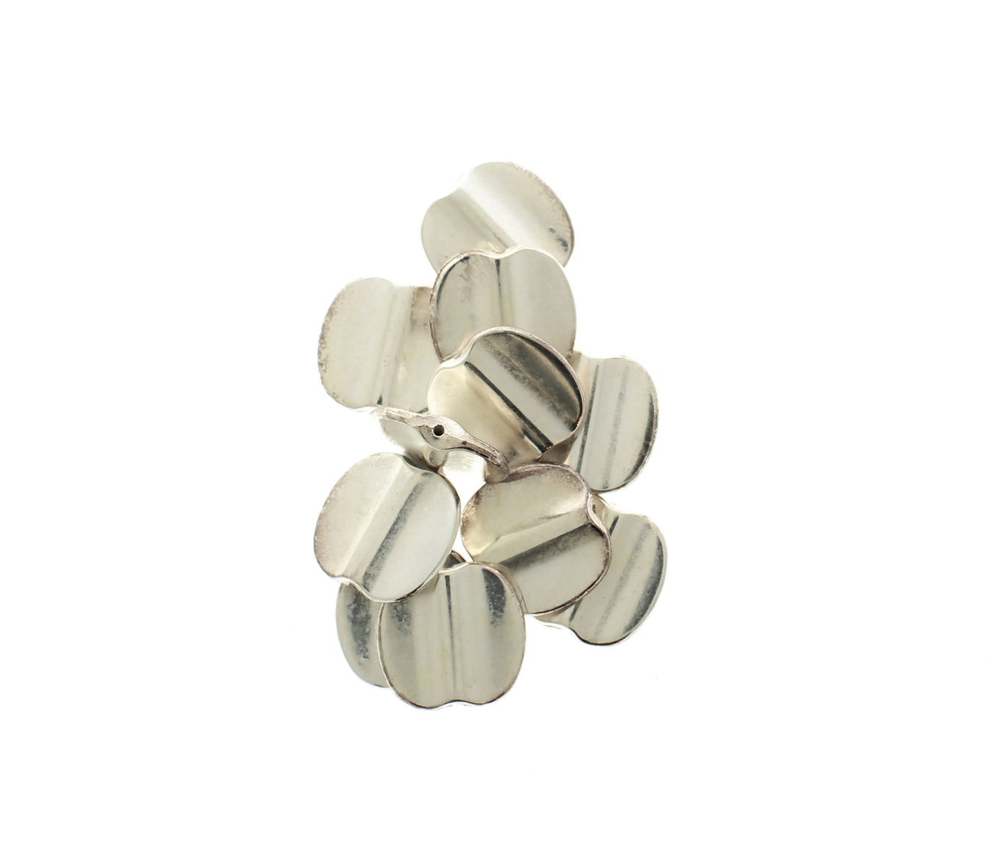 19mm Silver Clover Spacer Beads, pack of 16