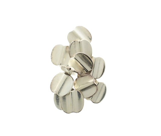 19mm Silver Clover Spacer Beads, pack of 16