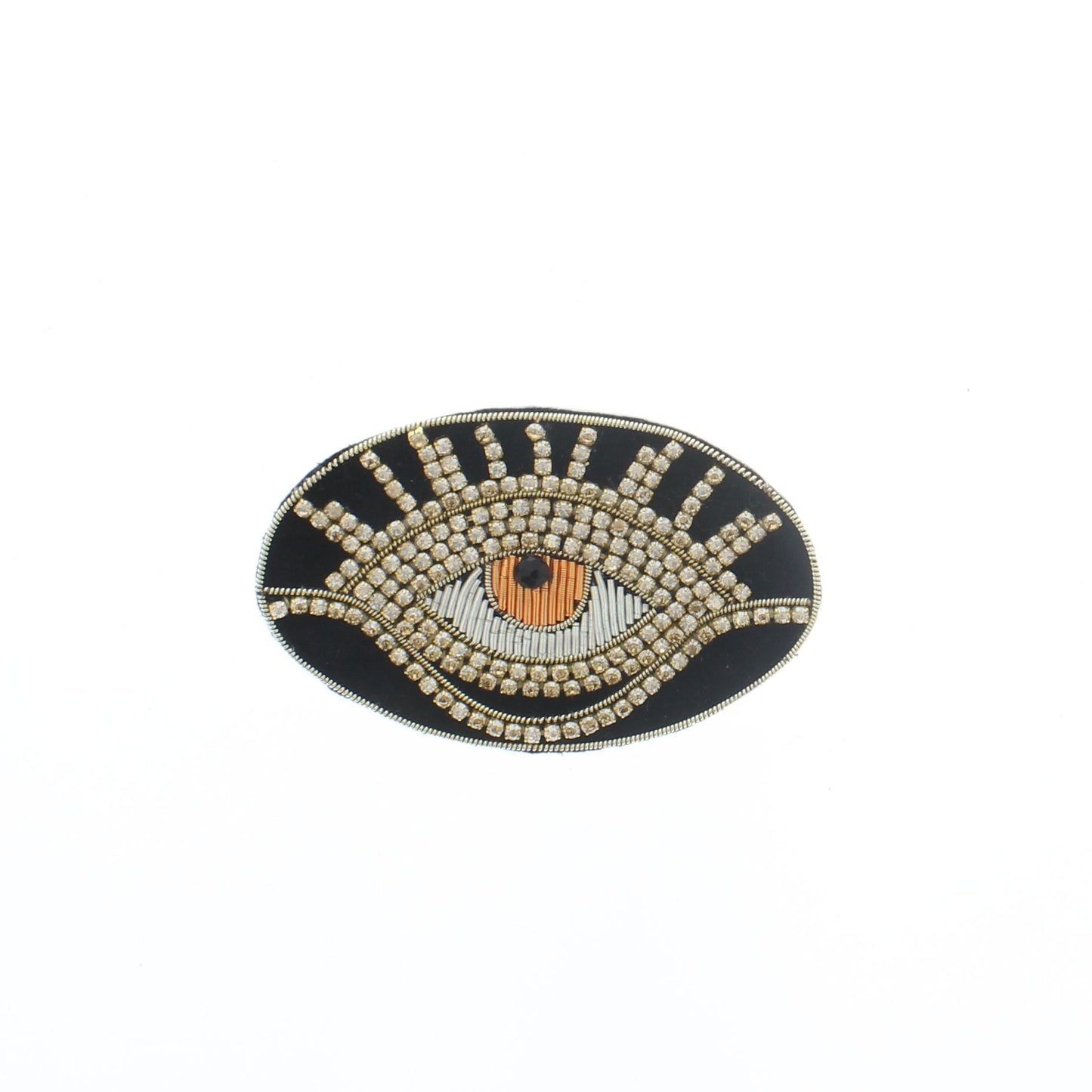 42mm x 68mm Felt Evil Eye Brooch with Sequins, each