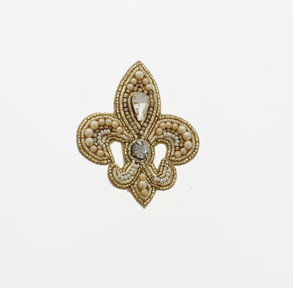 67mm x 55mm Regal Fleur-de-Lis Brooch, each