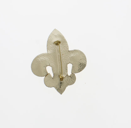67mm x 55mm Regal Fleur-de-Lis Brooch, each