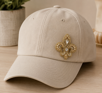 67mm x 55mm Regal Fleur-de-Lis Brooch, each