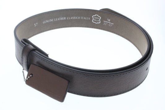 Brown Distressed Vintage Leather Snap Belt Strap, ea