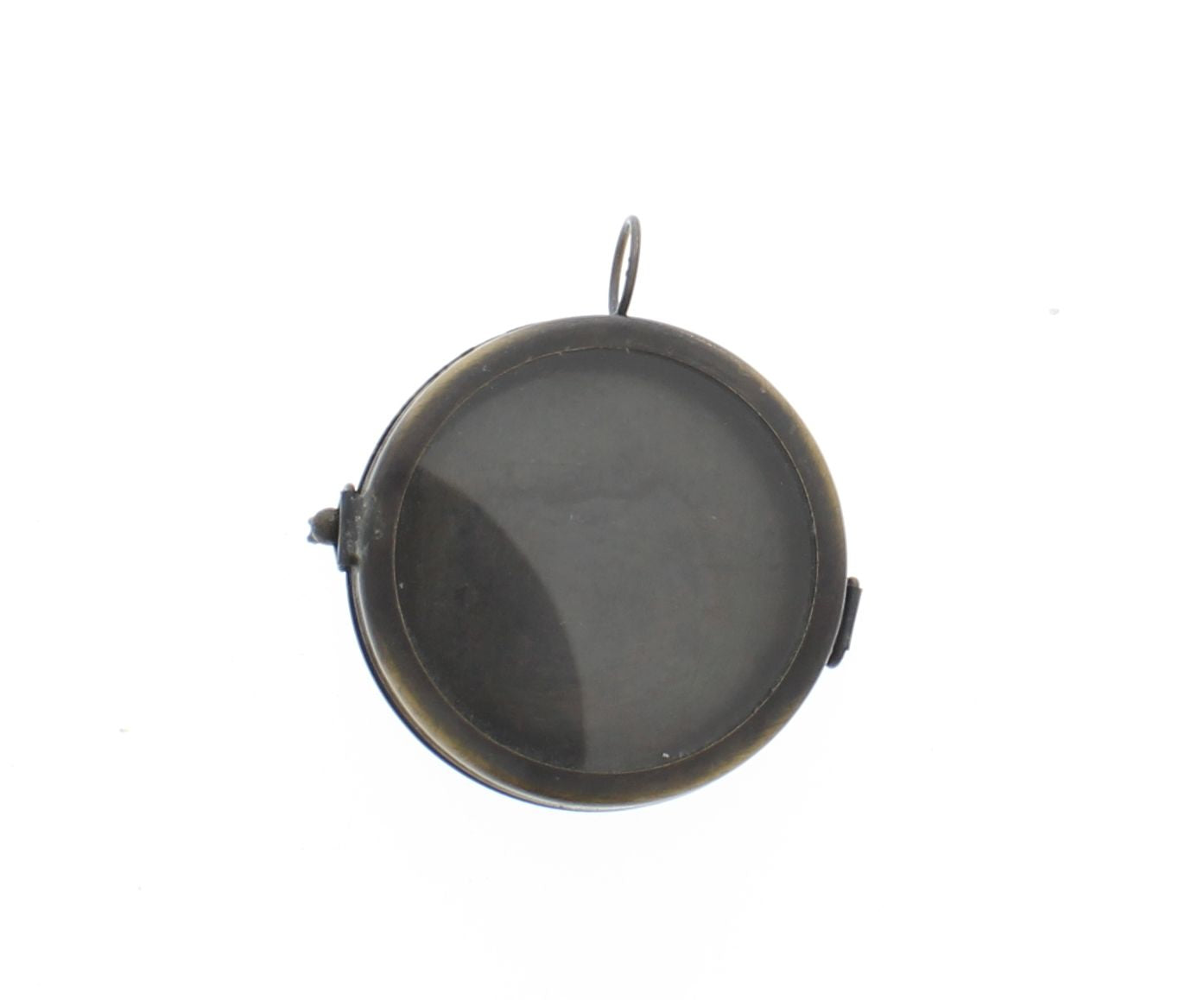 Round Shadow Box Pendant w/Hinged Glass Cover, Antique Silver, Vintage Copper, Antique Gold 2 ea