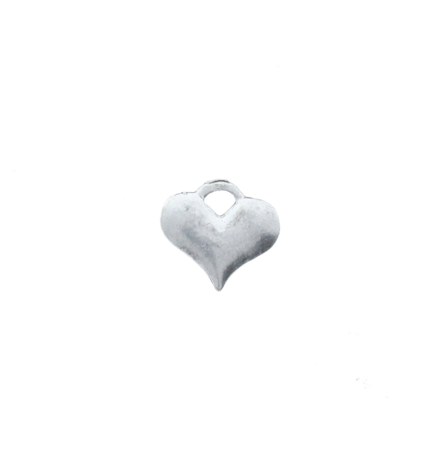 Puffed Heart w/loop, Zinc, sold by 6each