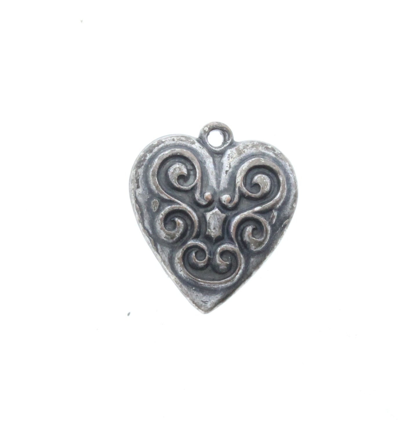 Small Metal Heart Charm, PK/6