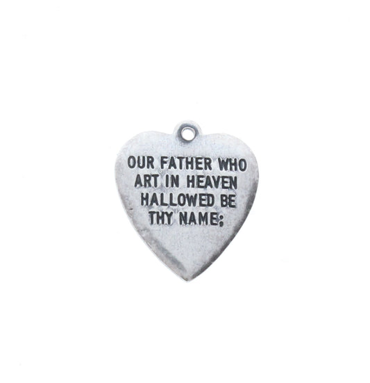 Heart Charm Lords Prayer (1/5), PKG/6