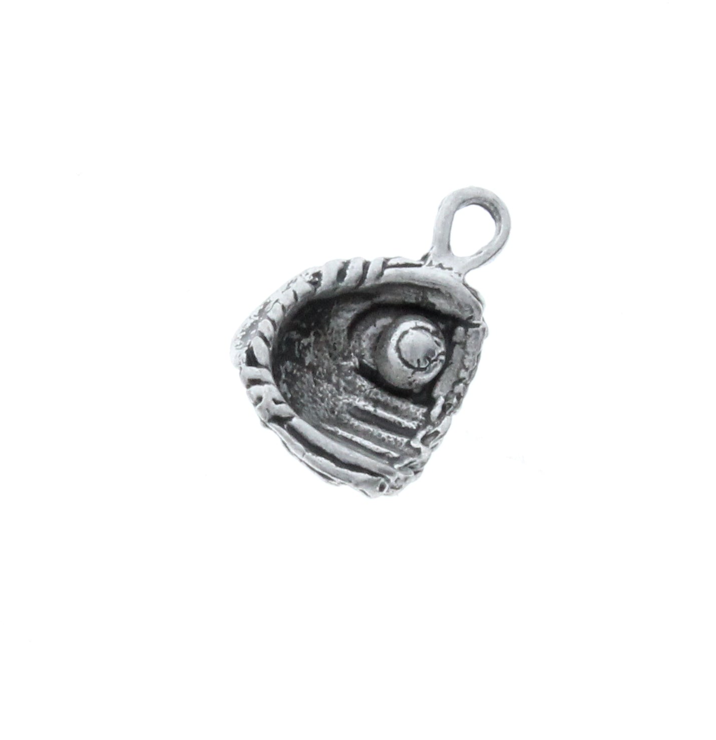 Baseball Glove Charm, Silver plate, ea