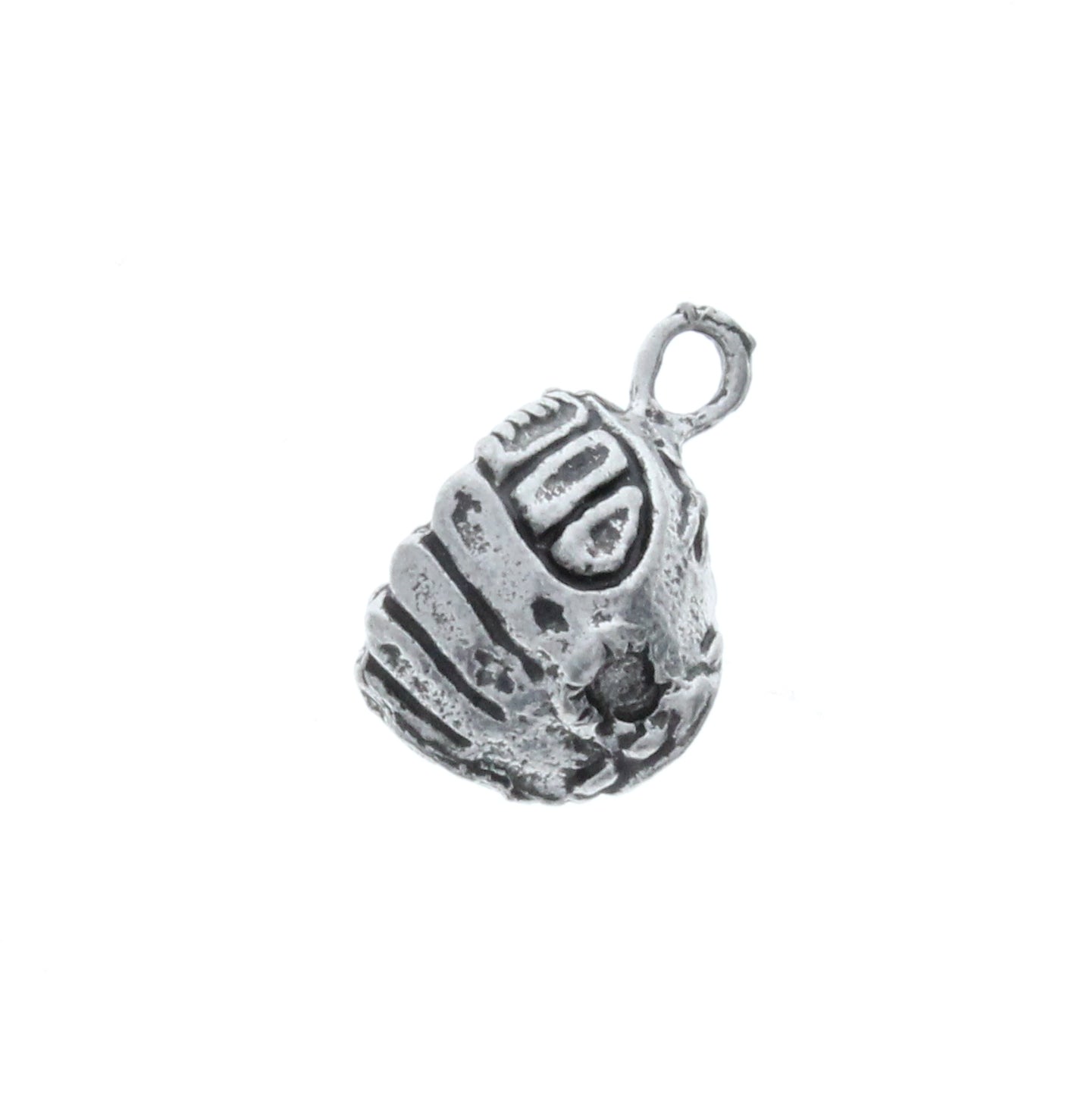 Baseball Glove Charm, Silver plate, ea