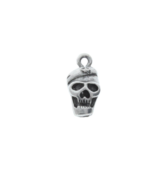 Skull Charms, Classic Silver, Pk/6