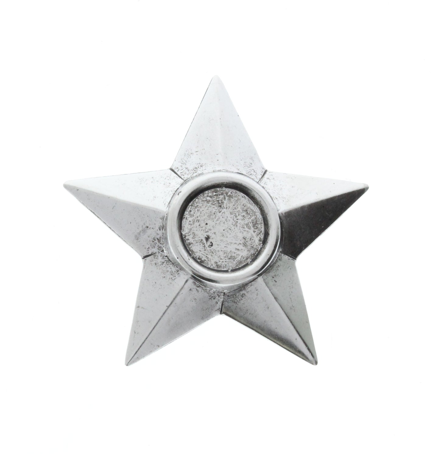 Classic Silver, Lone Star Charm w/14mm Bezel, Pk/3