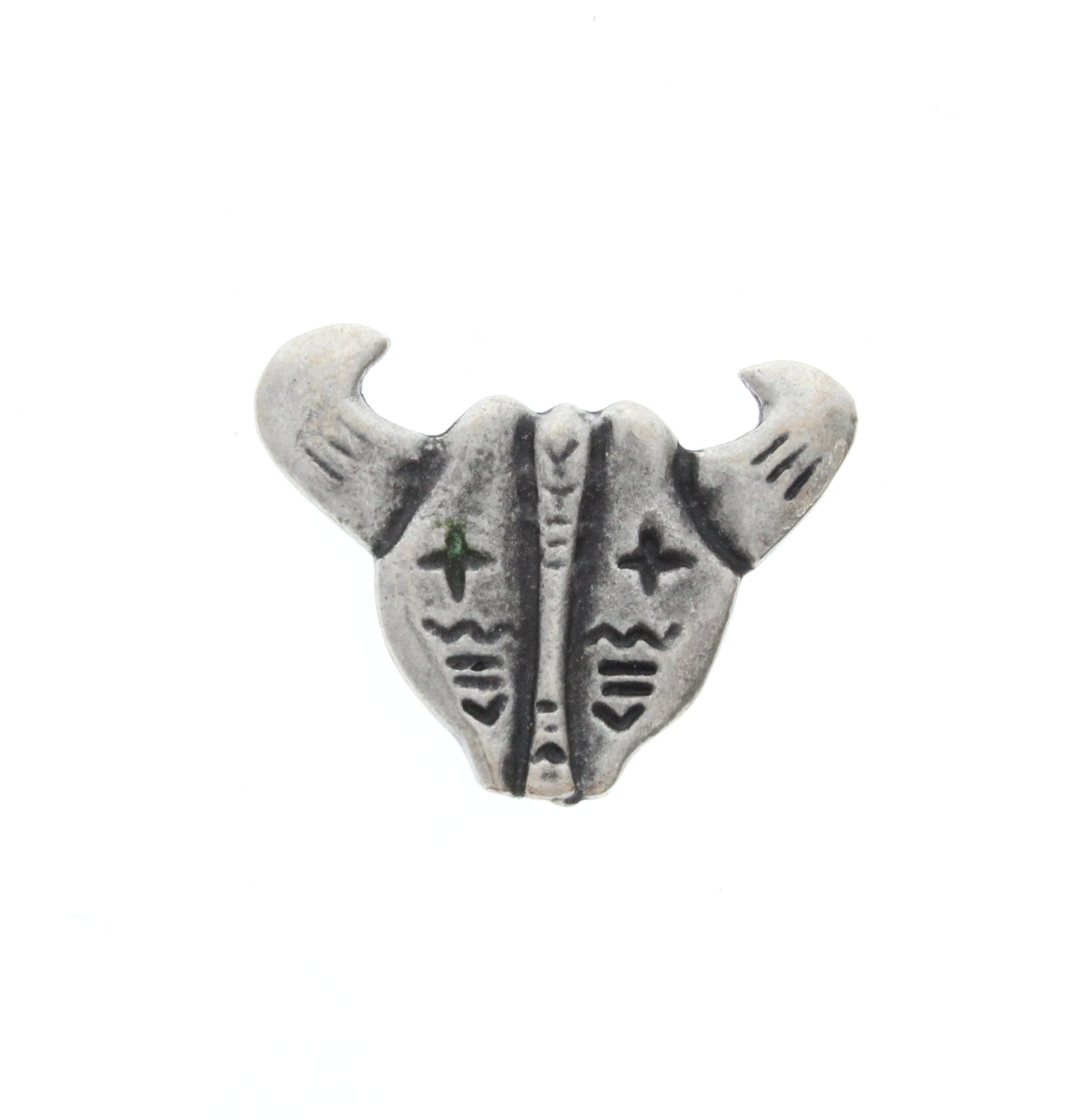 Antique Silver Steer Skull Charm, Pk/4