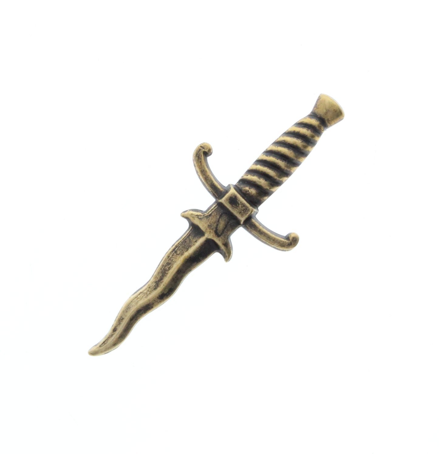 Antique Brass Dagger Sword Knife Charm, Pk/6