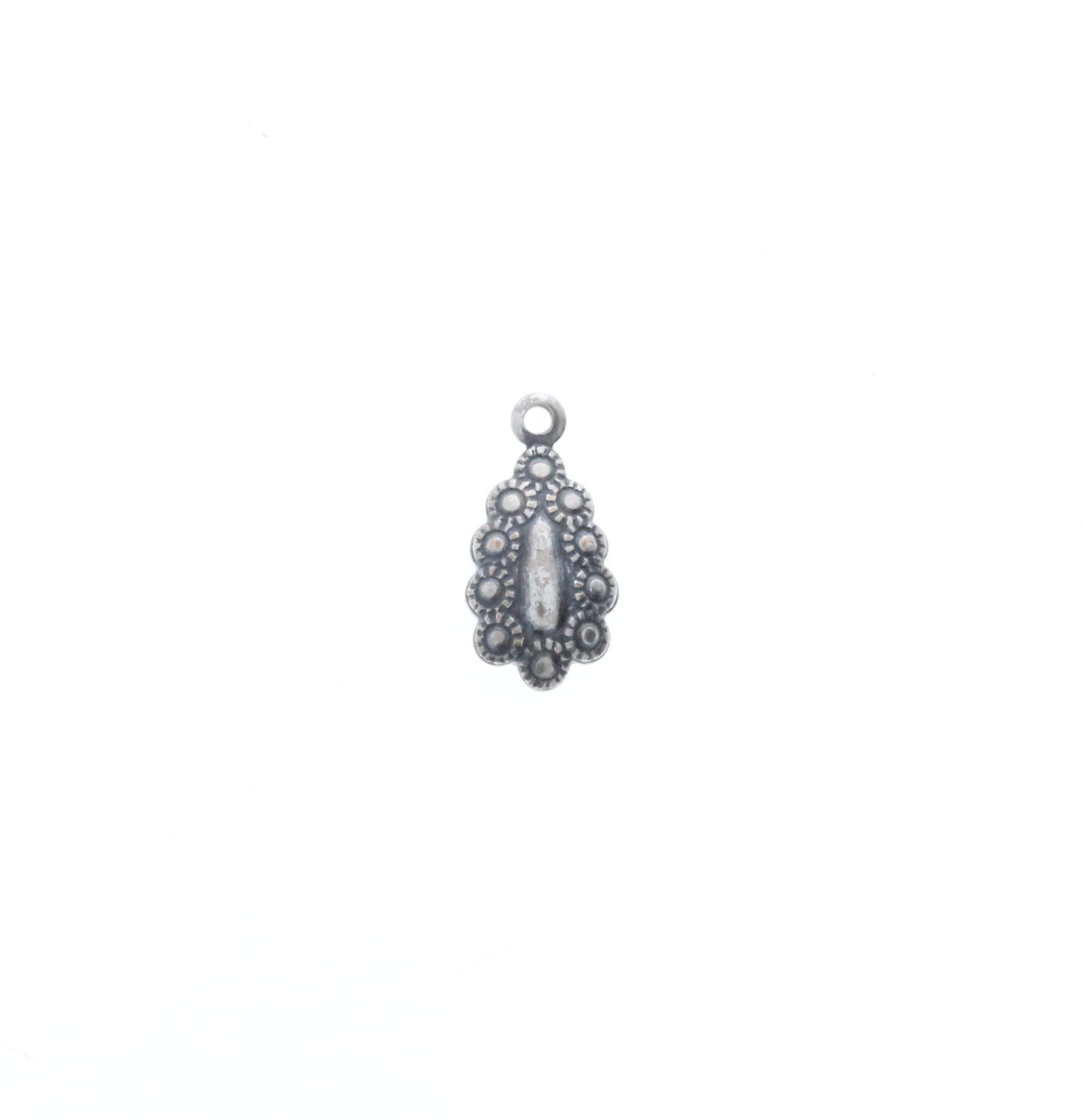 Classic Silver Small Drop Charm, ea