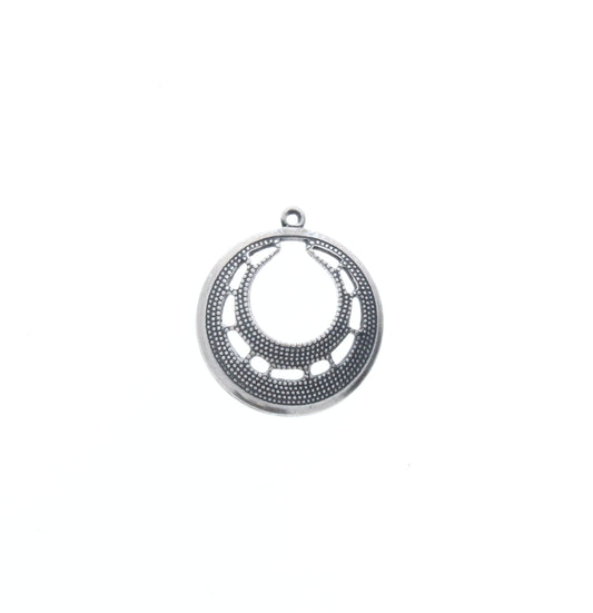 Classic Silver Yo-Yo Loop Drop Charm, Pk/6