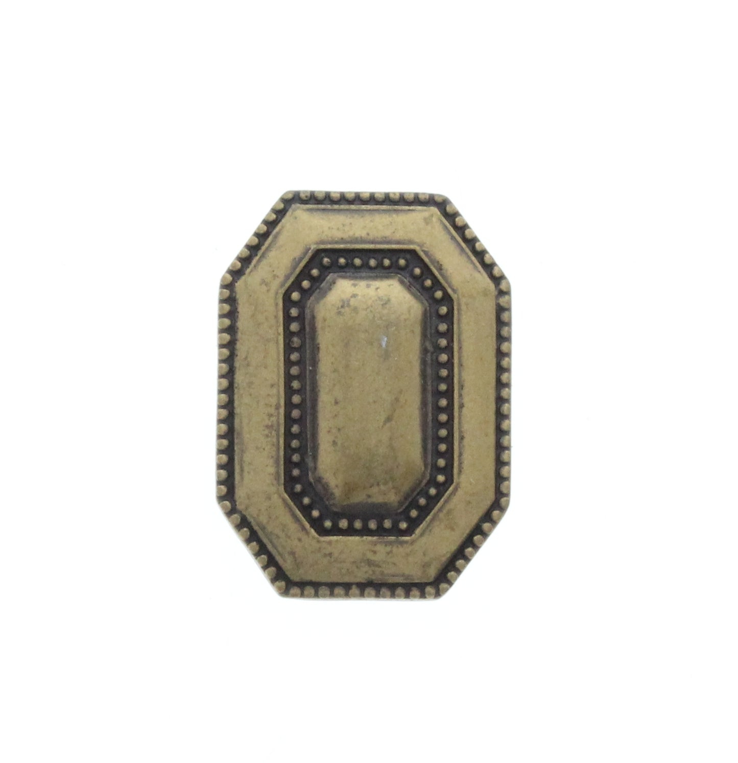 Antiqued Gold Octagon Shaped Charm, Pk/6